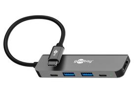 Goobay Slim 5-Port USB-C Hub HDMI 4K@30Hz 100W