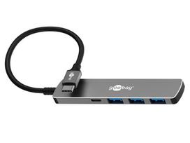 Goobay Slim 4-Port USB-C Hub: 1x USB-C, 3x USB-A