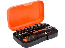 BAHCO Top socket set 1/4" and ratchet screwdriver 34 pieces