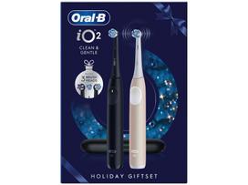 Oral-B iO Series 2 Duo Pack Xmas Edition Electric Toothbrush Black/Pink