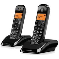 Motorola  Cordless landline telephone set, 2 pcs, S1202, black