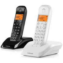 Motorola  Cordless landline telephone set, 2 pcs, S1202, black/white