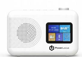 PowerLocus DAB+ FM/AM Radio Alarm White