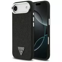 GUESS Glitter Triangle Logo MagSafe Case for iPhone 17 Air - Black