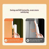 Foldable Electric Mosquito Killer Fly Swatter Trap Usb Rechargeable Mosquito Racket Insect Killer With Uv Light Bug Zapper