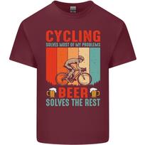 Cycling Funny Beer Cyclist Bicycle MTB Bike Unisexs Light Cotton TShirt S