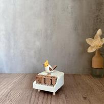 Wooden Bird Piano Calendar Music Box Rotating Musical Box Desktop Craft Ornament Creative Corporate Business Gift