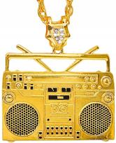 Karoliai Pakabukas Radijas Magnetofonas Boombox Disco Hiphopas Raperis 80-tieji
