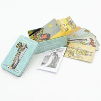 Tarot Game Card Game Waite Iron Box Tarot Suit Card Board Game Bronzing Oracle Card Party Multiplayer Casual Game 10*6*4cm