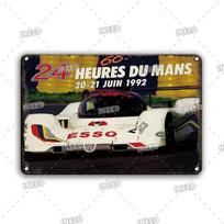 Vintage 24 Le Mans Tin Poster Metal Plate Sign Home Decoration Plaques Retro Racing Car Stickers Man Cave Room Decor Tin Signs 20x30cm