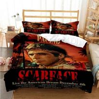 3D Print Tony Montana Scarfaces Bedding Set =Twin Queen Size Duvet Cover Pillowcase Quilt Cover Set for Boys Adult Girls 70x133cm 3pcs