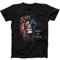 Man of Faith Lion Christian Jesus Christmas Funny Gift Black T Shirt 234 Unisex T-Shirt M