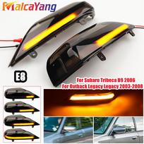 2 vnt. automobilio galinio vaizdo veidrodėlio lemputės LED dinaminiai posūkių žibintai Subaru Forester Legacy Outback 2003 2004 2005 2006 2007 2008
