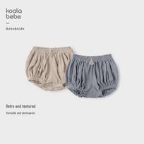 Koala Bibi Kids' Retro Tassel Cotton Linen Shorts 90