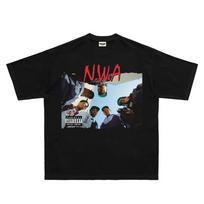 NWA Gangster Rap Hiphop Retro TShirt with HipHop Summer Fashion Pure Cotton Mens TShirt Childrens Clothing Tee Y2k Woman XL