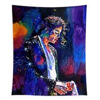 Paskutinis pasirodymasMichael Jackson Gobeleno kambario sienų apdaila Bendrabučio gobelenas baro vakarėlių dekoracija Koncertų suvenyrai 74x94cm(29x37in) blue