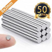 50/100/200 Piece 6*2mm Mini Super Powerful Magnets Strong Disc Magnets for Fridge, DIY, Building, Scientific, Craft, Education