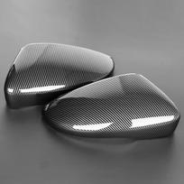 TOPC High Quality For Volkswagen VW Beetle CC Eos Passat Jetta Scirocco Full Replacement Carbon Fiber Look Mirror Cover Black A