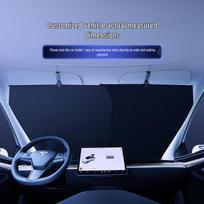 Automatinis ištraukiamas automobilio saulės skydelis: Šilumos izoliacija, privatumas ir apsauga nuo saulės užuolaida. Automatic Retractable Front Windshield juoda