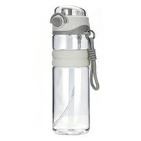 Spray Sports Water Bottle with Straw Direct Drinking Dual-Use Plastic Water Bottles for Outdoor Travel Office Walking