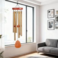 Elegant Melodious Outdoor Aluminium 6-Tube Wind Chime Custom Manufacturer Direct Sale Handmade Weather Resistant Art Deco Garden auksas