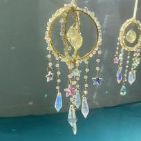 Natural Macadam Crystal Wind Chime Sun Catcher Home Decoration Car Pendant Heal Home Ornaments Gift (Yellow,One Size) geltona