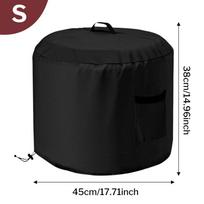 Round Fire Pit Cover Waterproof Round Fire Pit Dust Cover Weatherproof Oxford Fabric Protector For Barbecue Bonfire Grilling balta
