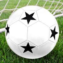 1pc Black Star Symbol Size 5 Soccer Ball Professional Match Training Football Durable Outdoor Sports Ball, q17 Size 5