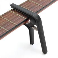 Guitar Capo lengvas slydimas, skirtas akustinės elektrinės gitaros Ukulele derinimui juoda