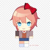 Doki Doki Literature Club Chibi Sayori Lygintuvo pleistrai drabužiams Aplikacijos Lipdukai ant drabužių Karščiui jautrus pritaikytas pleistras beige