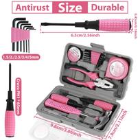 13/24/37 Pcs Home Repair Kit Multi-Purpose Hand Tool Set Hammer Screwdriver Home Improvement Auto Repair Tool with Storage Box black