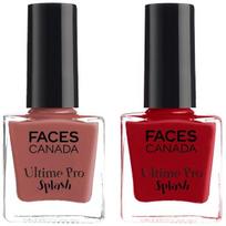 FACESCANADA Ultime Pro Splash Glossy Finish Nail Enamel - Marooned 401 (8Ml) & Ultime Pro Splash Nail Enamel - Plum 207 (8Ml)