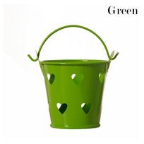 Mini Size Hollow Out Heart Shaped Iron Bucket Lovely Desktop Container Photo Props Creative Desktop Decoration Lipstick Holder mini size žalia