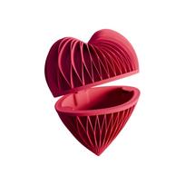 3D Heart-shaped Diamond Jewelry Box, Surprise Engagement Ring Box, Jewelry Packaging And Storage Box One Size