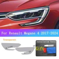Renault Megane 4 Automobilio Išorės Priekinio Žibinto TPU Skaidri Apsauginė Plėvelė Žibinto Šviesos Juoda Anti-Scratch Apvyniojimo Dangtelio Plėvelė skaidri
