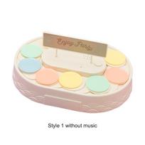 Carousel Automatic Rotating Cake Machine Lights Music Macarons Cupcakes Holder Dessert Display Turntable Rack