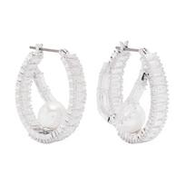 Swarovski Ariana Grande Capsule Collection Original Design Rhodium Plated Earrings Women earrings Silver 5720868 Box (Random Color)