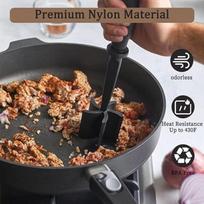 Meat Chopper Handheld Meat Chopper Minced Meat Chopper Stirring Shovel raudona