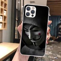 Anonymous V for Vendetta Mask Soft Phone Case For iPhone 17 Air 16 16E 15 14 Plus 13 Mini 12 11 Pro Max X XR XS 7 8 + SE 2020 Pa iPhone 14 Pro