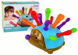 Lavinimo žaislas, ežys TopBright Fine Motor Spike, 14 cm, mėlyna sp./įvairių spalvų, 15 vnt.