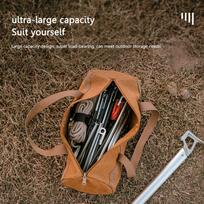 Camping Tools Storage Bag Portable Canvas Ground Nail Bag Lightweight Tent Peg Ground Nail Holder Bag Camping Supplies China Mainland