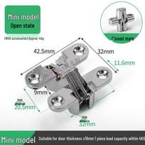 Hidden Concealed Hinge for Folding Wooden Doors - Accessories