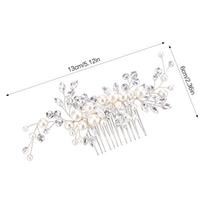White Pearl Bridal Hair Comb Wedding Updo Hairpins Simple Crystal Hairclips For Bride Party Photo Shooting Hair Jewelry Ornament