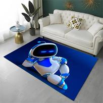 Žaidimas A-Astro Bot Animacinis Robotas Neslystantis Kilimas Svetainei, Miegamajam, Žaidimų Kambariui, Minkštas Kilimas Grindų Kilimėlis Namų Dekoro Kilimas Vaikų Kambariui 40x60cm gray