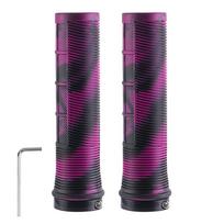 Bike Handlebar Grips Anti-Slip MTB Mountain Bike Handlebar Cover Shock Absorbing TPR Cycling Grips for 22.2mm Handlebar violetinė