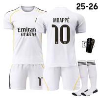 Vaikų sporto apranga Real Madrid MBAPPE Nr.10 2025/2026 m. Sezonas Balti futbolo marškinėliai 100-110 CM balta