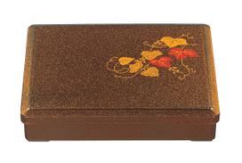 Wakaizumi Lacquerware ATA Long Bento Box with Pearl Ivy Design 11-inch (with divider) 1-364-1