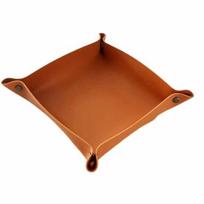 Elegant Folding Storage Trays Anti-slip Faux Leather Anti-Scratch Bronzing Organizer for Desktop