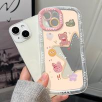 Mobiliųjų telefonų dėklai iPhone 11 13 XR 15 Pro Max 12 14 Pro Max dėklas iPhone 16 7 Plus 8 Plus XS Max Animacinis raštas Apsauga nuo kritimo Atspari smūgiams iPhone 6&6s balta