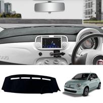 for Fiat 500 2008- Fiat500 Car Dashboard Mat  Accessories Sunshade Protective Carpet Dash Mat Dashmat BLACK RHD